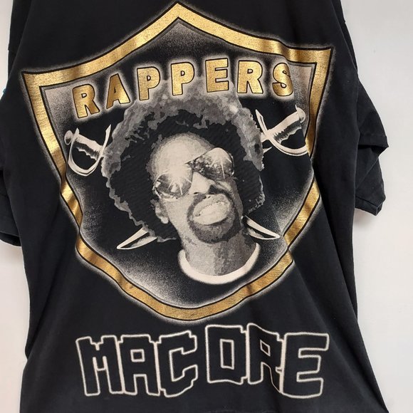 VTG MAC DRE WEST COAST HIP-HOP RAPPER OAKLAND RAIDERS T-SHIRT RARE 1 OF A KIND👀 - Picture 5 of 11